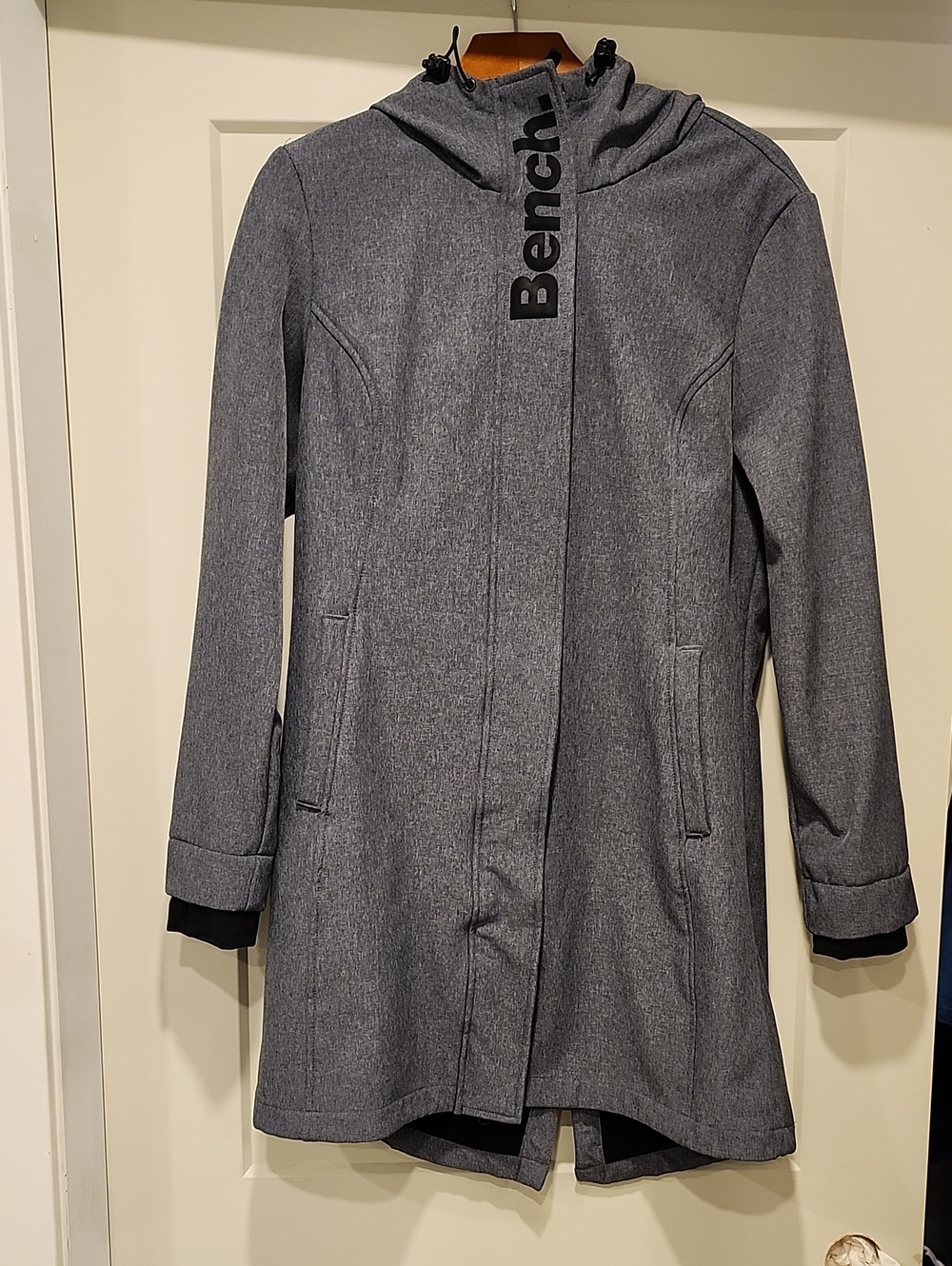 Bench Womens' Heather Gray Hooded Raincoat